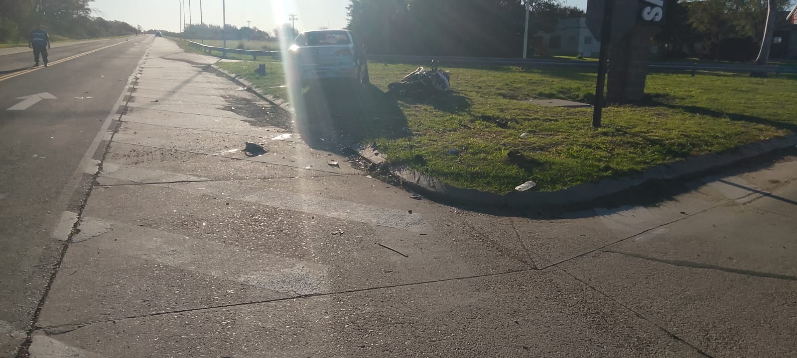 Locales: Trágico accidente en Ruta 20 en el ingreso a Aldea San Antonio.