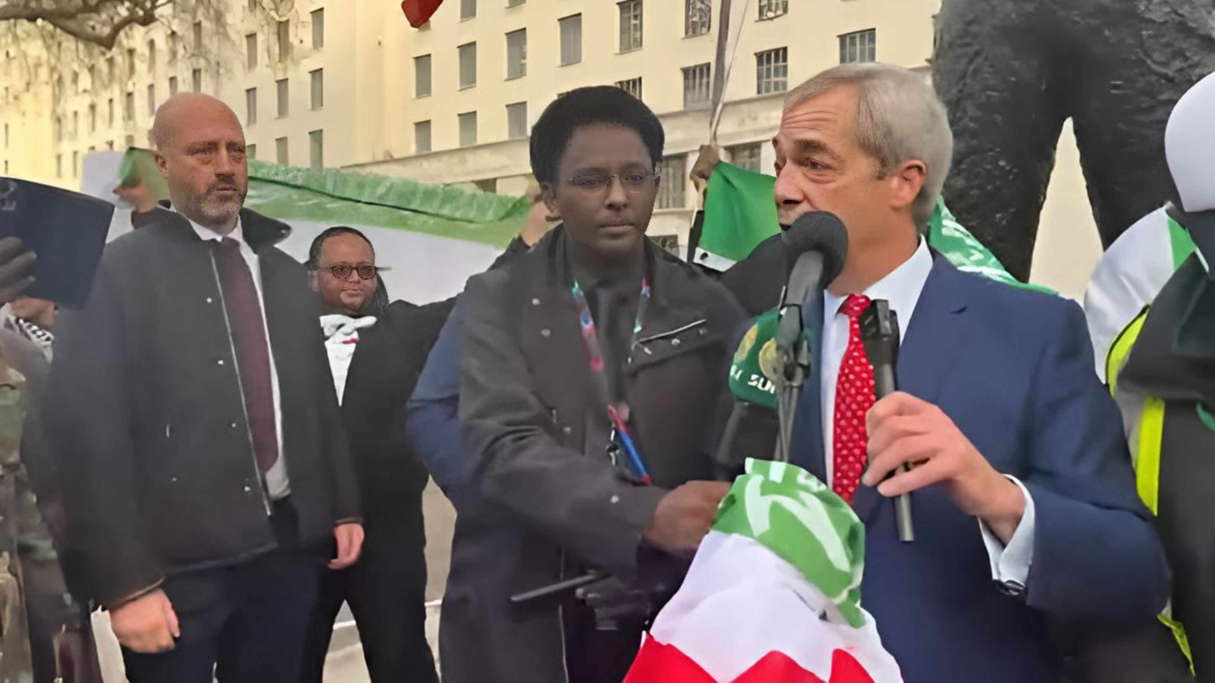 Nigel Farage addressing Somalilanders