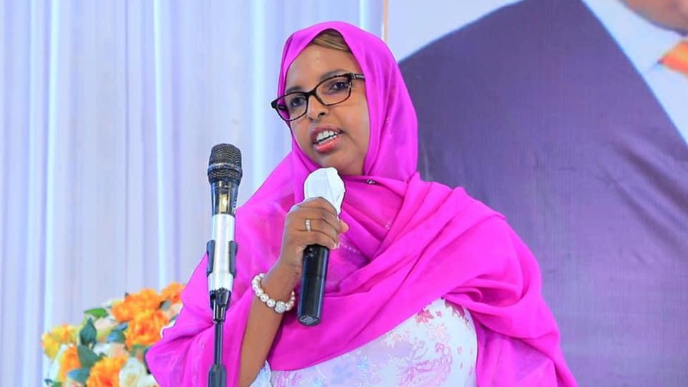 Sucaad Carmiye delivering a confident address