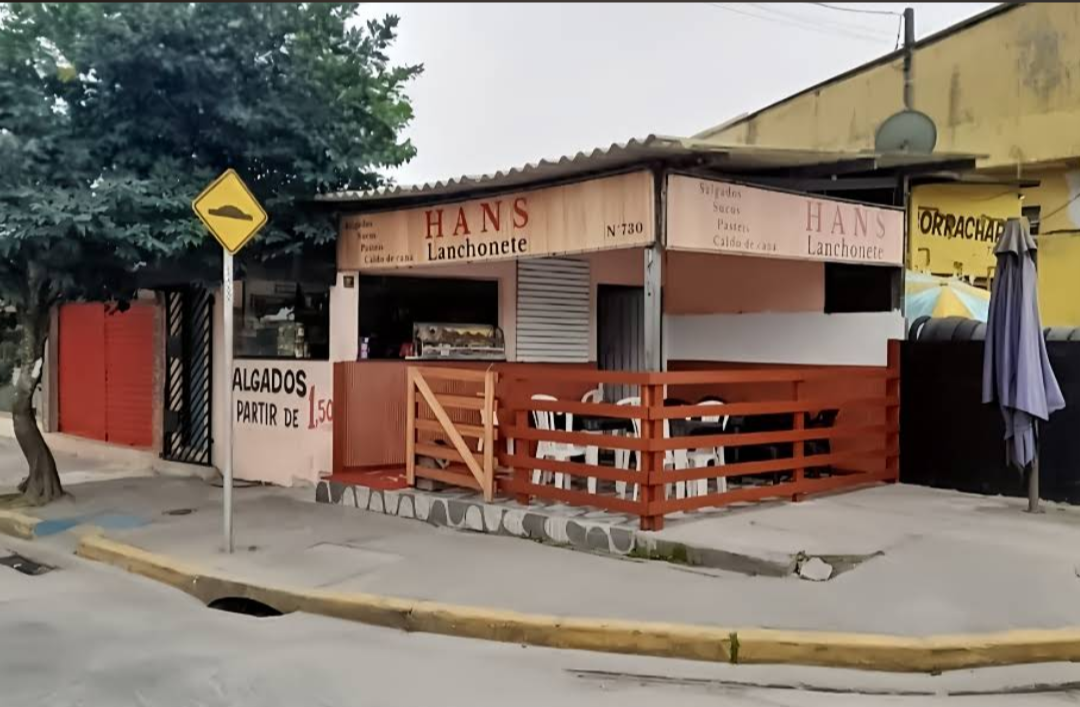 Fachada da Hans Lanchonete em Bertioga