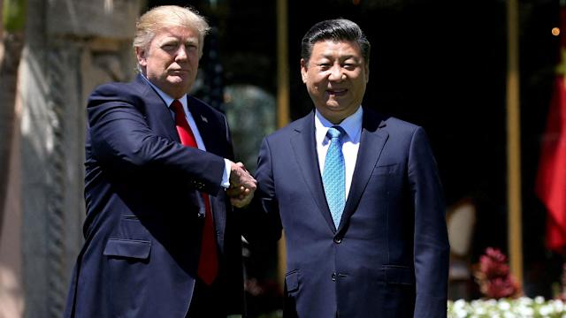 A file photo of Donald Trump and Xi Jinping.