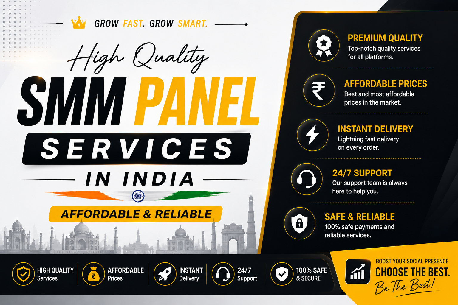 High Quality SMM Panel Services in India (Affordable & Reliable)