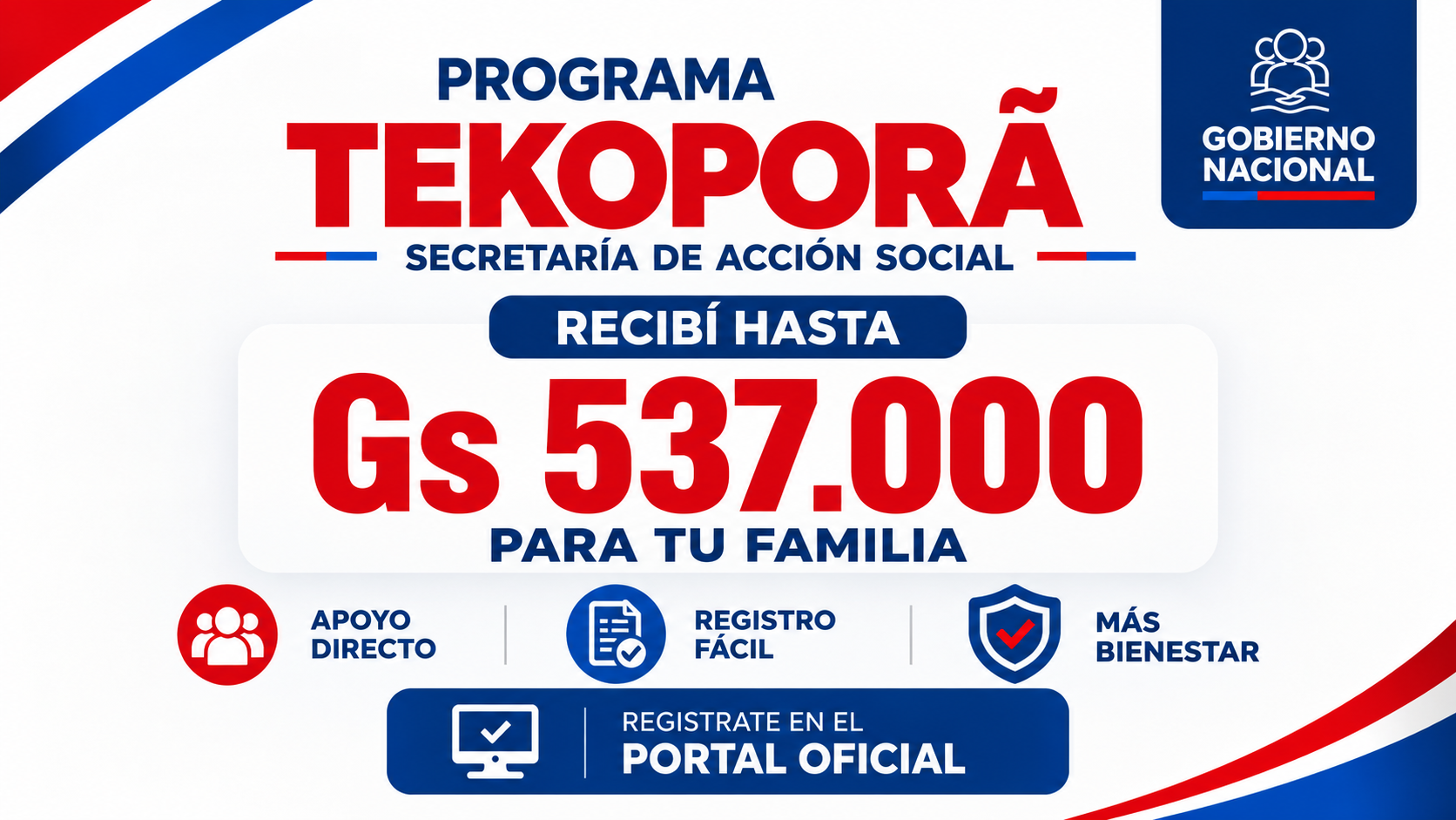Programa Tekoporã 2026 banner