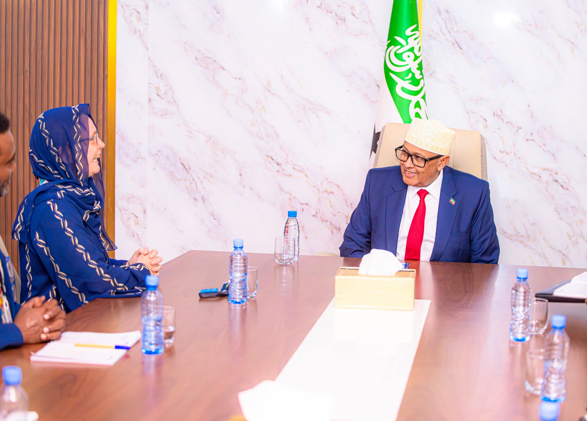President Cirro meets with UNICEF Representative Sandra Lattouf at Presidential Palace