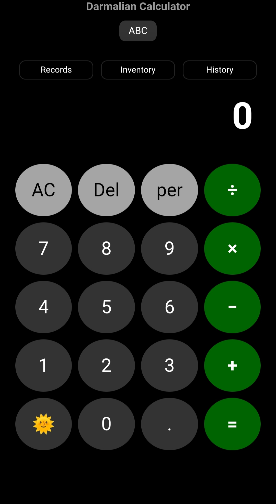 Darmalian Calculator Interface