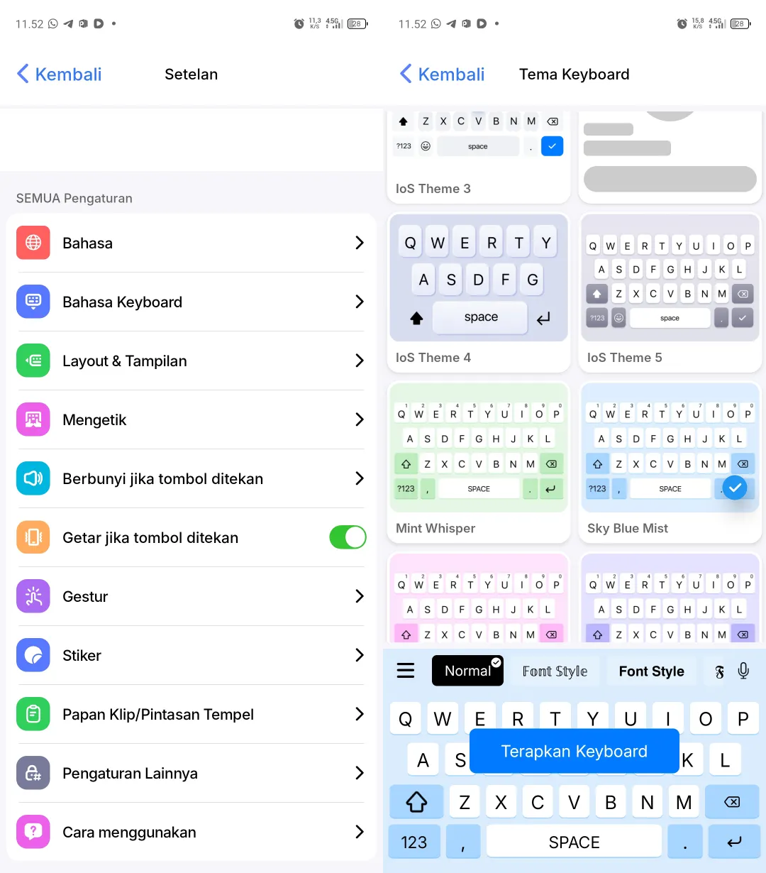 Preview iOS Keyboard
