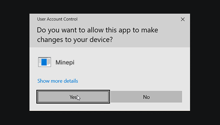 Permissions prompt