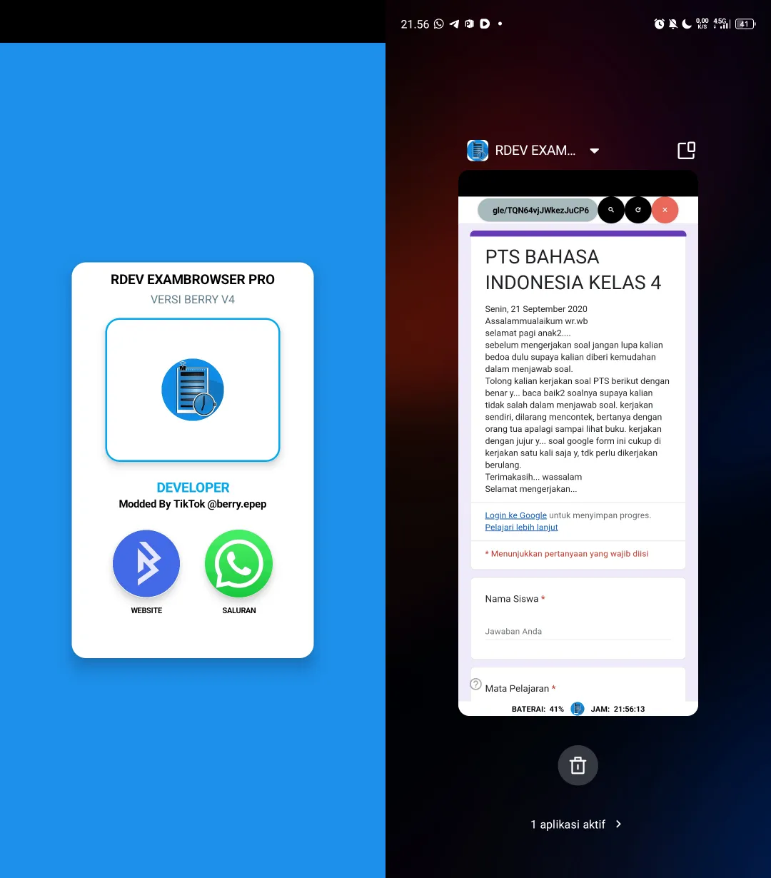 Preview RDEV Exambro Pro