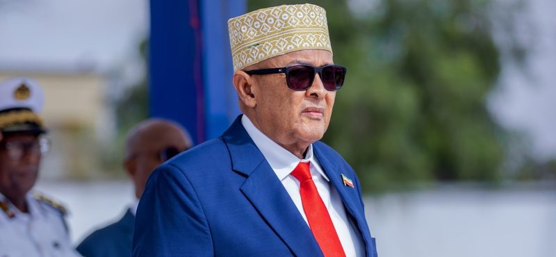 President Abdirahman Mohamed Abdillahi at an official state ceremony in Hargeisa