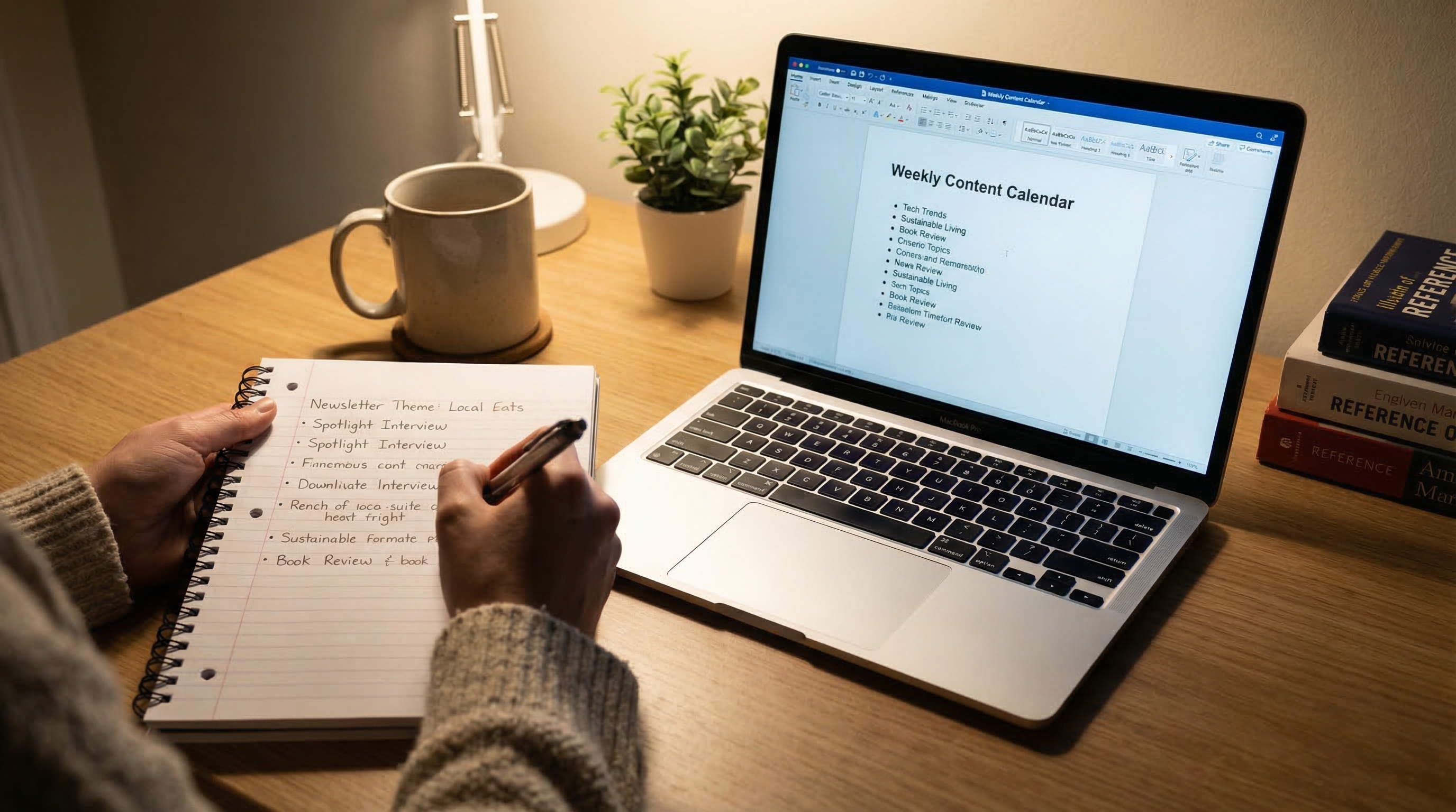 Newsletter content research and ideation process with AI assistance